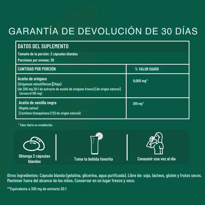 Cápsulas de Aceite de Orégano - NaturSense